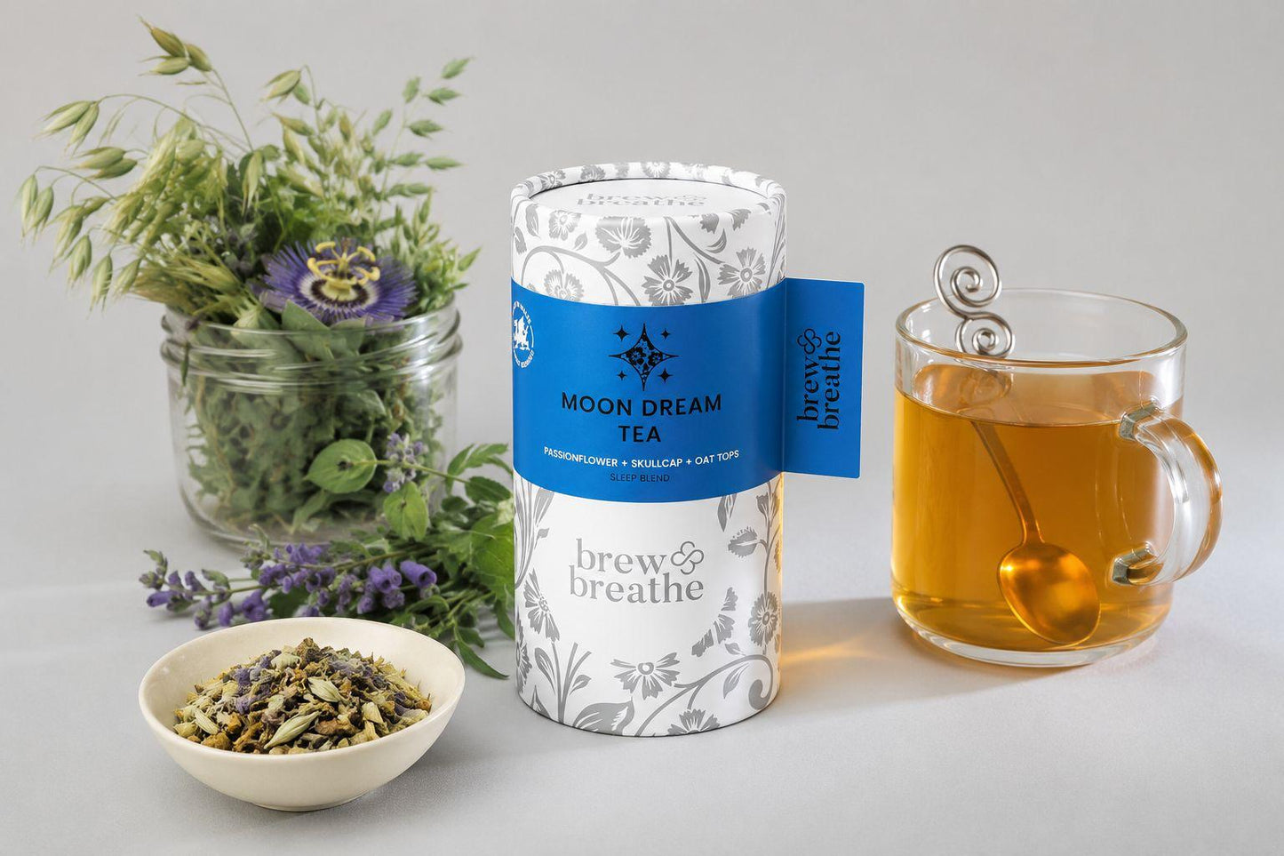 Moon Dream Tea - Deep Rest Blend | Passionflower, Skullcap, Oat Tops